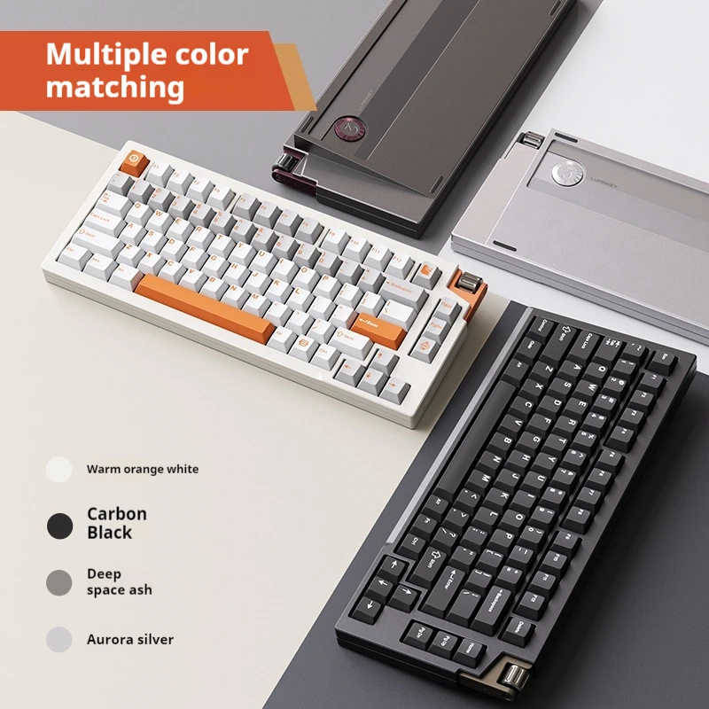 Originálny Luminkey 75v2 Prispôsobená mechanická klávesnica s káblovou hliníkovou zliatinou a horúcim výmenným počítačom PC Gaming Keyboard