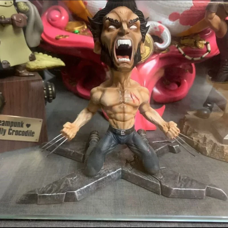 Originálny Marvel X-Men Anime Q-Version Wolverine Original Doll Doll Dundant Dekorácia Zberateľná modelová modelová hračka Figure Darčeky