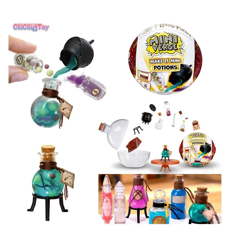Originálny mga mini magický lektvar loptičky tajomstvá slepá box slepá skrinka Harrys Potter Magic Eliktor Ball DIY Magic Blind Box Vianoce darček