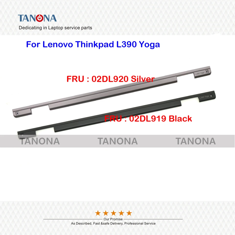 Originálny nový 02DL919 2DL919 Čierny 02DL920 2DL920 Striebro pre Lenovo Thinkpad L390 YOGA 20NT 20NU 20NU LCD Závesový kryt CAP CAP CAP ČAPOVÝ REBEL REZEL
