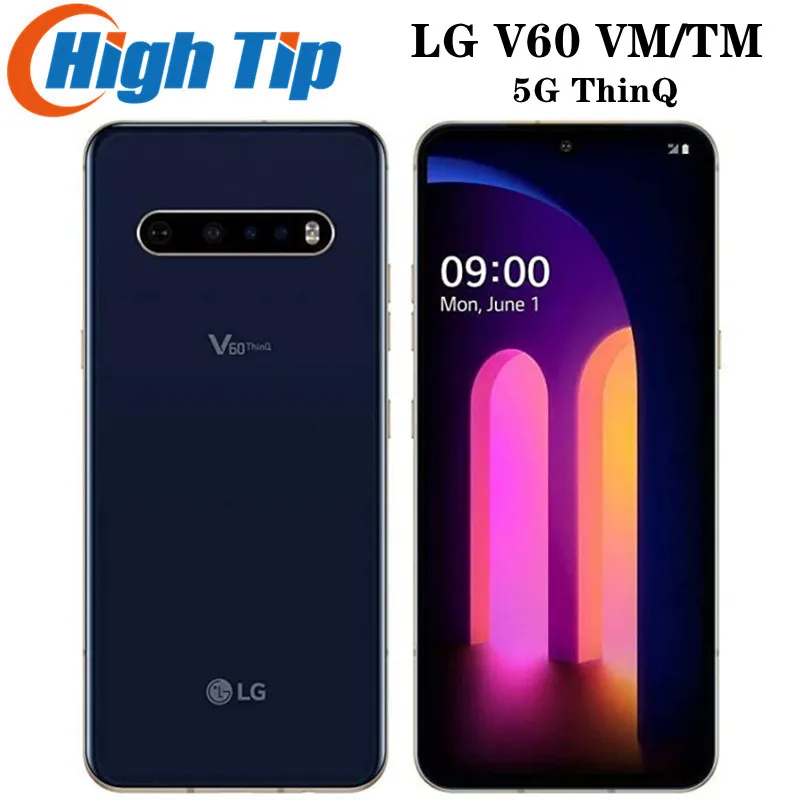 Originálny odomknutý LG V60 5G Thinq Moilble Phone V600TM V600N V600VM 6.8 Android Samrtphone 8 GB RAM 128 GB ROM mobilný telefón ROM