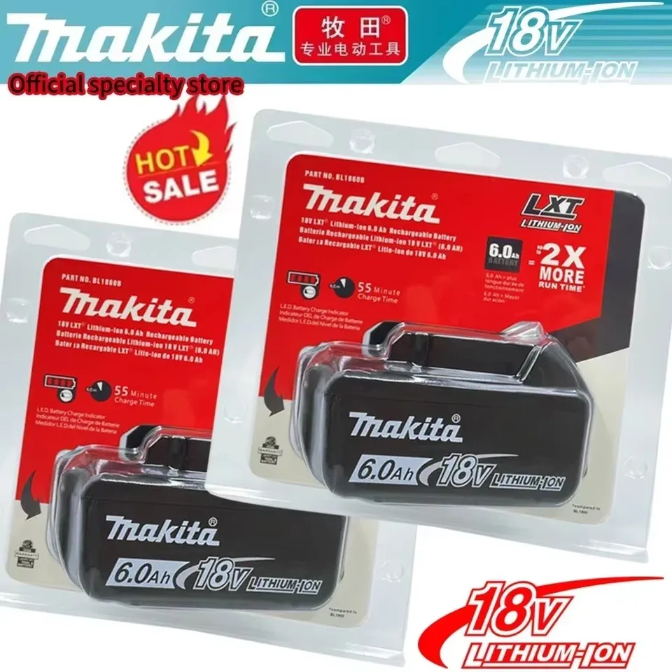 Originálny originálny pre Makita 6AH pre 18V Makita Battery BATTER BL1860 BL1850B BL1850 BL1840 BL1830B MAKITA Výmena lítiovej batérie