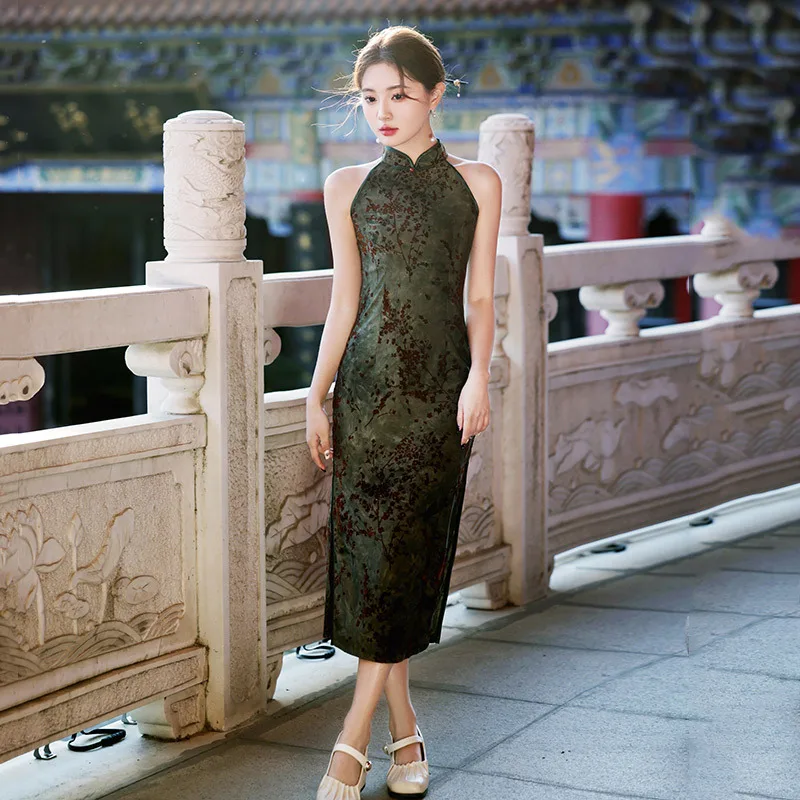 Originálny retro nový čínsky štýl letné šaty letné šaty Ženy Mladé dievča Elegantné šaty letné šaty dám Vestidos de mujer