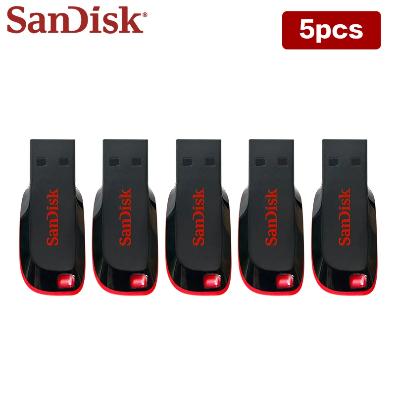Originálny sandisk USB 2.0 Pendrive Veľkoobchod LINK 5PCS 10PCS Pamäťová palica 16 GB 32 GB 64 GB USB Storage Disk CZ50 U Disk pre PC