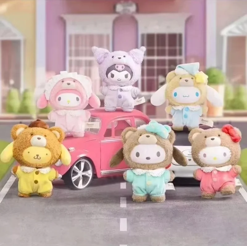 Originálny Sanrio slepý box latte latte baby vinyl prívesok akčná akcia tajomstvo tajomstvo Black Krásna melody bábika Girl hračka vianočný darček