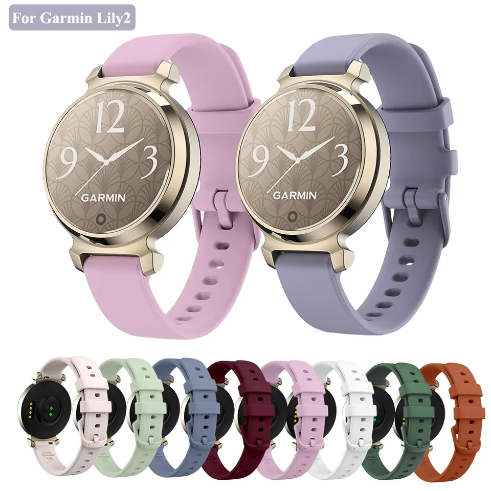 Originálny silikónový pás pre Garmin Lily 2 Lilac/Wavy White/Roland Purple Origin Silikone Sport Band Rain pre Garmin Lily 2 hodinky