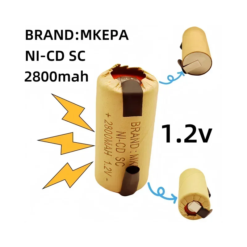 Originálny skrutkovač elektrický vŕtací vŕtačka SC batérie 1,2V 2800 mAh SC Ni-CD Nabíjateľná battey s napájacím náradím TAB