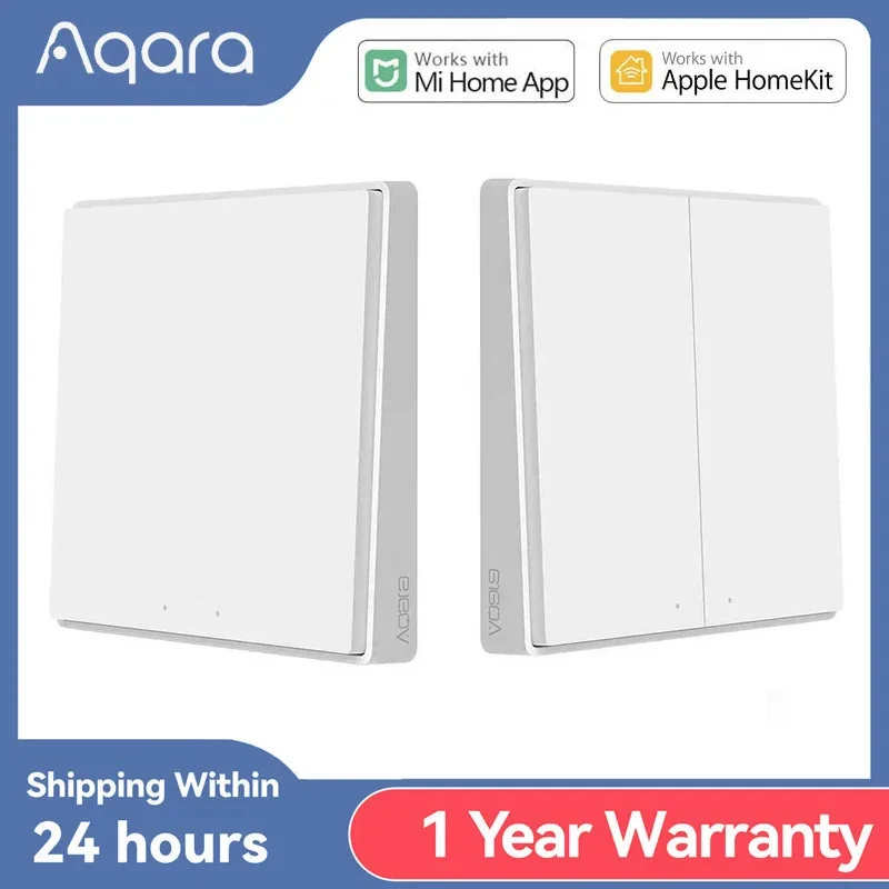Originálny spínač na stene Aqara D1 Zigbee Smart Wireless Key Light Light Button Diaľkové ovládanie Aqara Switch Podpora MI Home HomeKit App