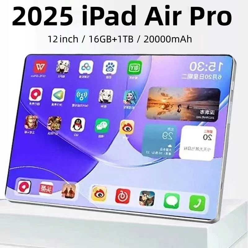 Originálny tablet iPad Air Pro 12 palca 16 GB RAM 1TB ROM Tablet Android 13 Core Pad Tablet PC PC PC Dual WiFi Tablette Android 태블릿
