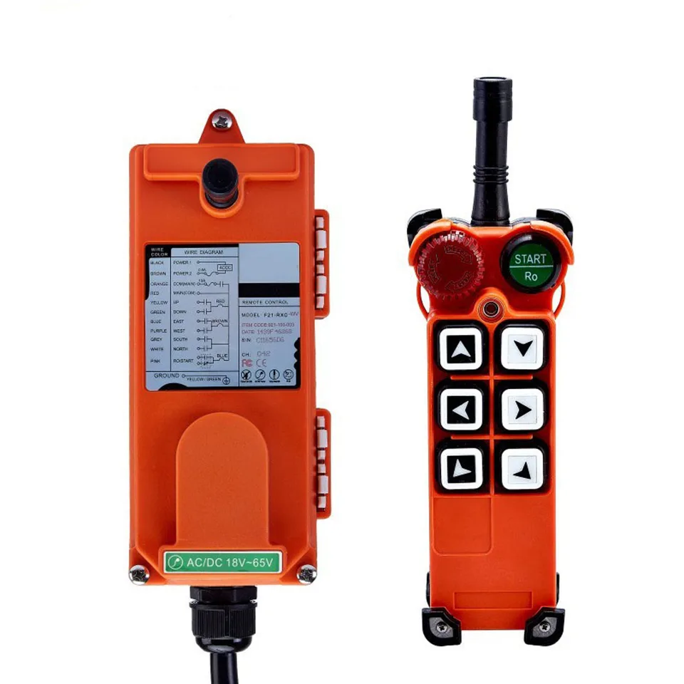Originálny Telecomrane Wireless Industrial Diaľkový ovládač Elektrické zdvíhacie ovládanie 1 vysielač + 1 prijímač F21-E1