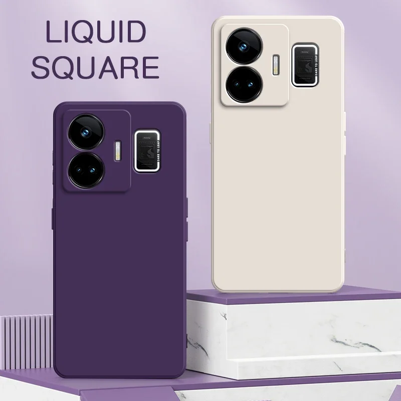 Originálny štvorcový tekutý telefón pre Realme GT Neo 5 Neo5 SE 240W 5G Soft Silikone 360 ​​Ochranná šošovka