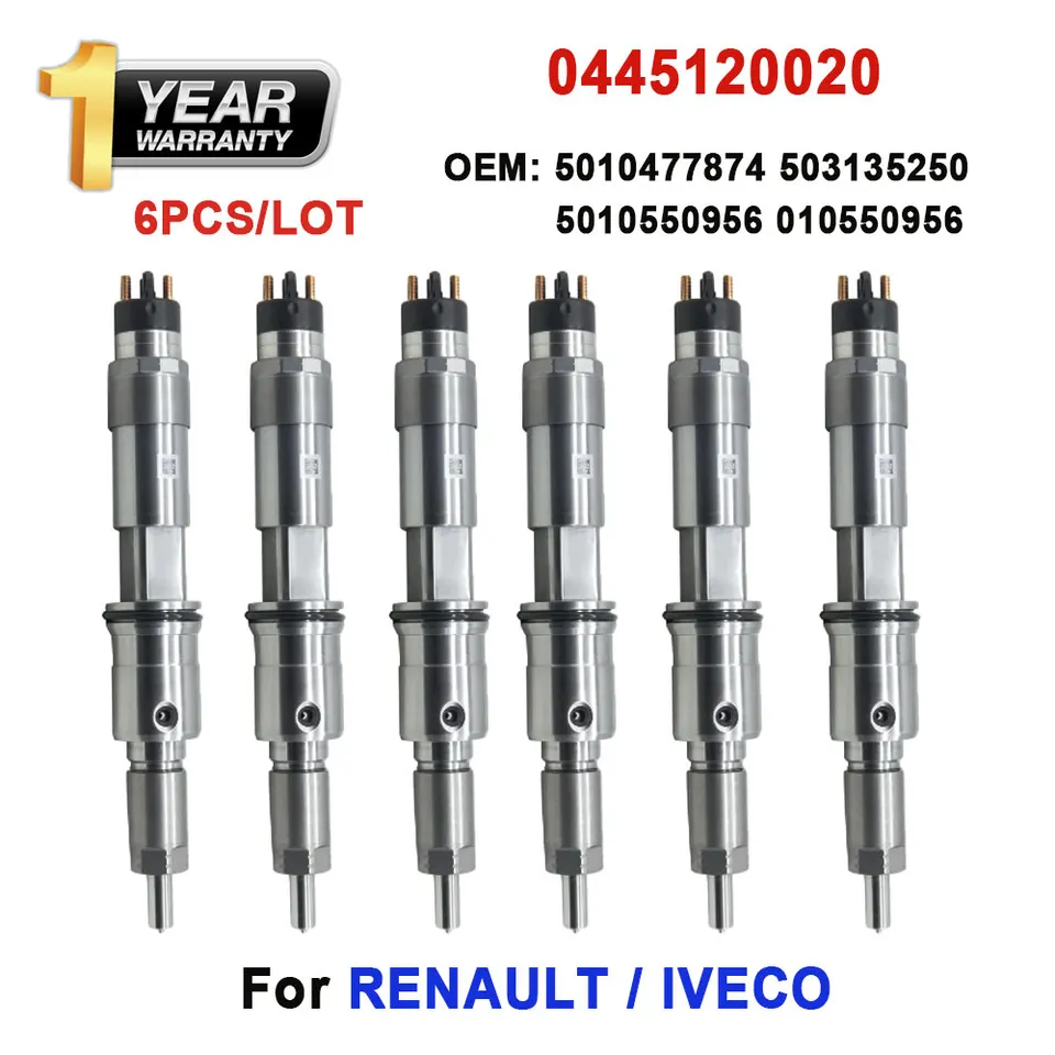 ORLTL NOVINKA 0445120020 5010477874 Injektor nafty 0986435523 pre Renault 370 420 Kerax Premium 6ks