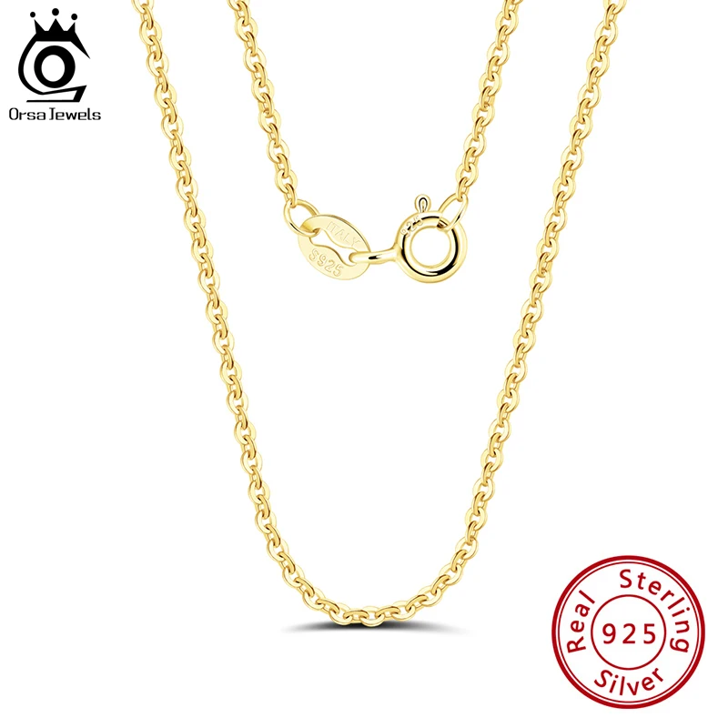 Orsa Jewels Talian 925 Sterling Silver 1,0 mm káblové reťaze náhrdelník Strieborný krk reťaze