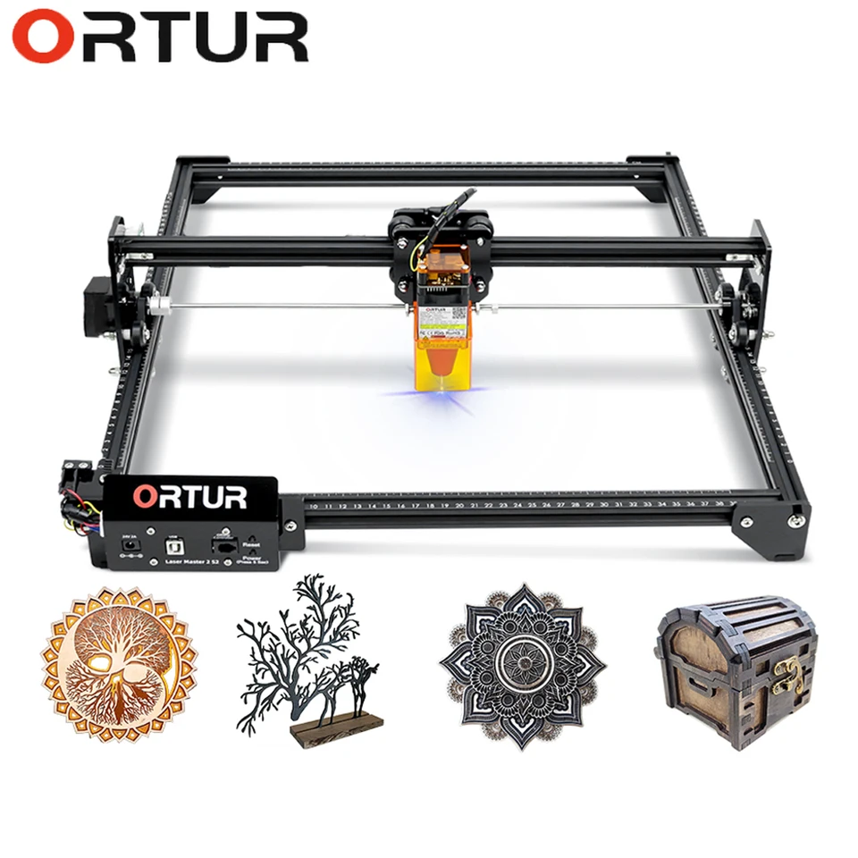 Ortur laserový majster 2 S2-LF SF LU2-2A laserový ryší laser laserový rezačka pre drevené a kovové rytie plocha 390x410 mm