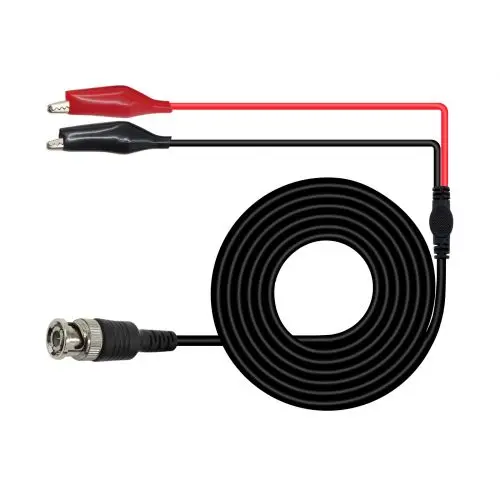 Osciloskop BNC samec zátky k dvojitému aligátorovému klipu osciloskopový testovací kábel sondy 1m 500V 5A pre elektrickú prácu