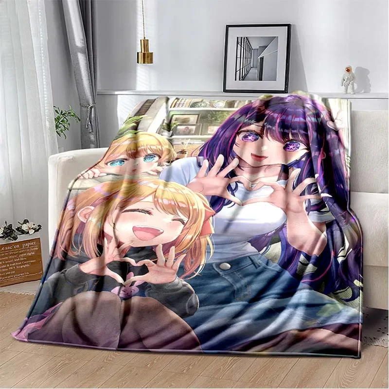 Oshi no ko anime hodiť prikrývku kawaii dievča akvarín Hoshino Soft Flanel Tenké prikrývky pre posteľnú pohovku kryt postele