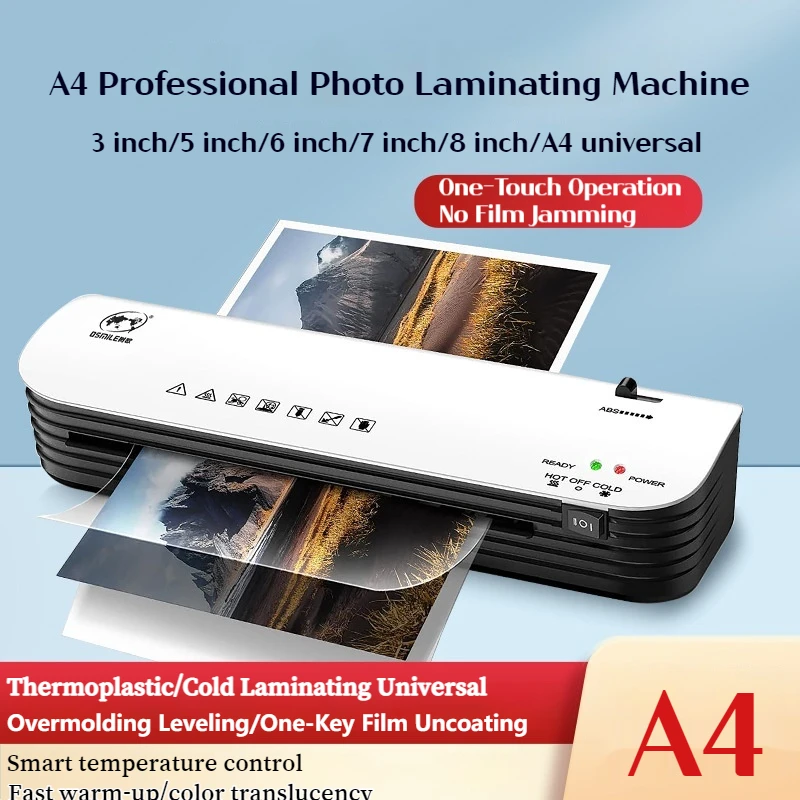 Osmile SL299 A4 Laminujúci stroj Prenosný domáci laminátor Rýchle predhrievanie pre fotografické dokumenty Udržiavanie kancelárskych potrieb