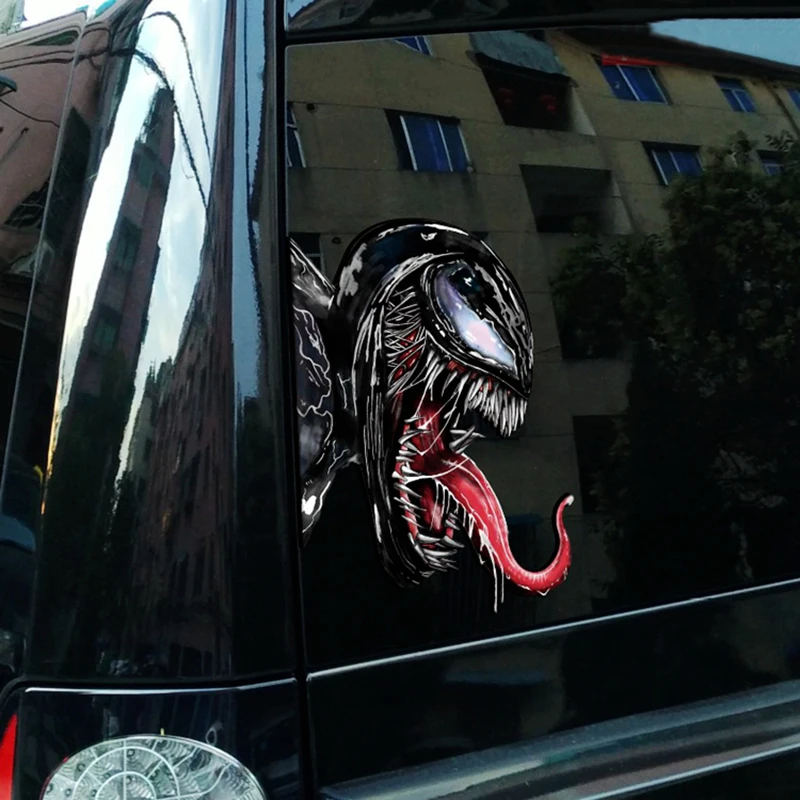 Osobnosť Venom Automatické módne nálepky automobilov Nálepky vinyl reflexné zvyčajné telo Zadné ladenie čelného skla