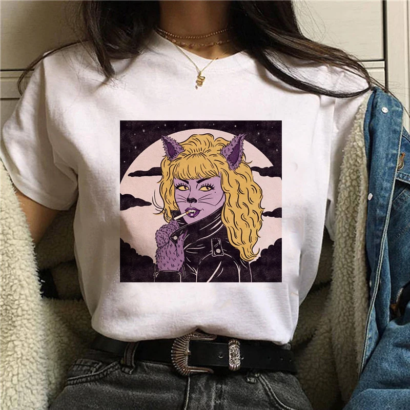 Osobnosť vzor gotický tričko Ženy kostra diabol horor Horor tričko Príležitostné tričko s krátkym rukávom TEE HALLOWEEN TOPS GRUNGE