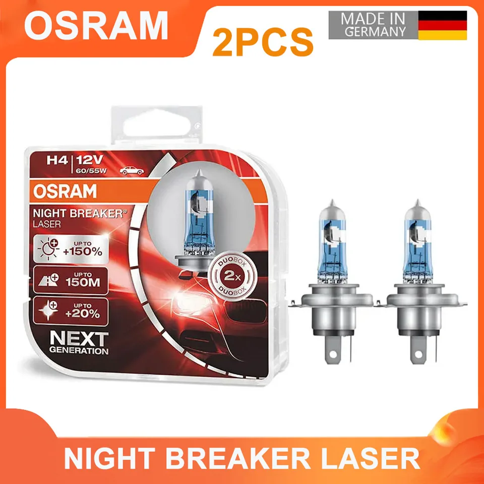 Osram H1 H3 H4 H7 Night Breaker Laser Next General Svetlomet H8 H11 9005 9006 55W 3700K FOG Lights Automatické halogénové žiarovky (2 ks)