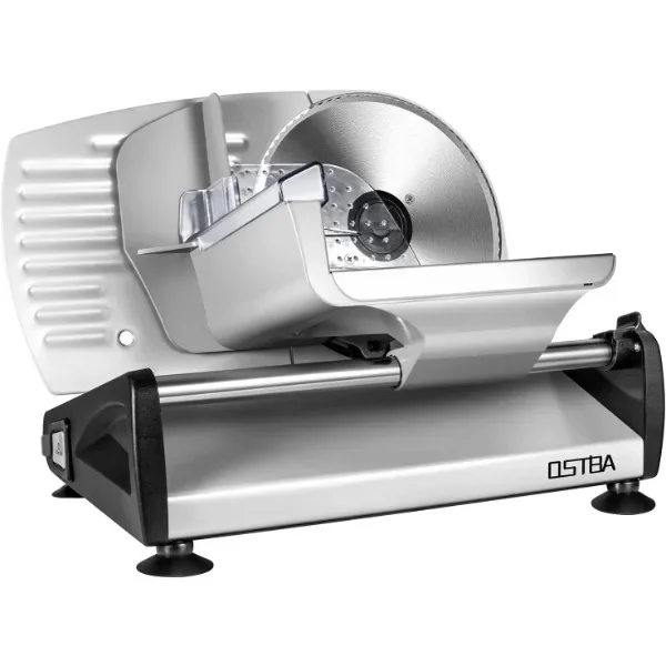 Ostba Meat Slicer Electric Deli Food Slicer s ochranou pred detským zámkom, odnímateľnou čepeľou z nehrdzavejúcej ocele 7,5 ''.