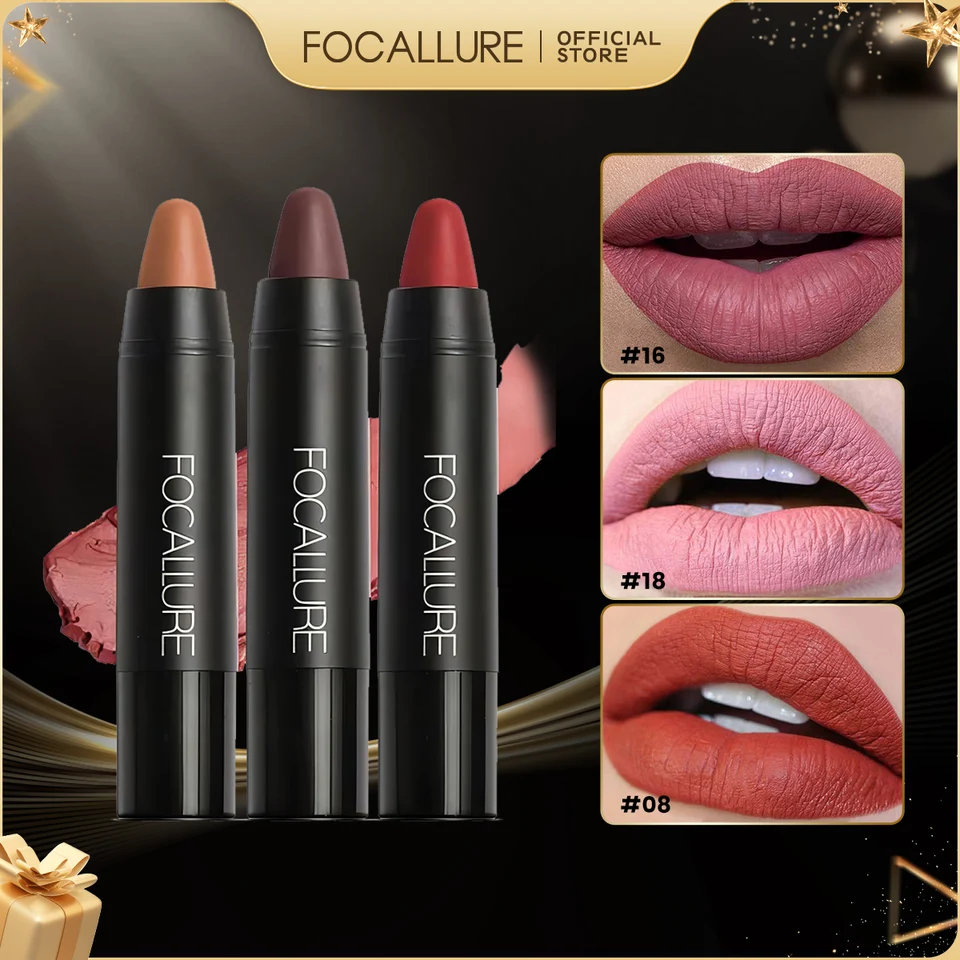 Ostrelenie 31 Farby MATTE LIPTICK DLHODOBENIE Vodotesné sexy Lipbalm Nepreckost Lip Tint Tint Perz ceruzka kozmetika pre ženy