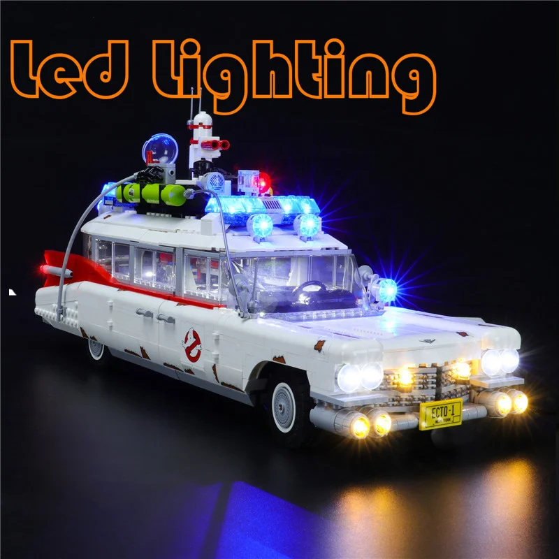 Osvetlenie pre 10274 Car Ghostbusters Ecto-1 tvorca odborník nie je zahŕňajúci stavebné bloky (iba súprava LED svetla)