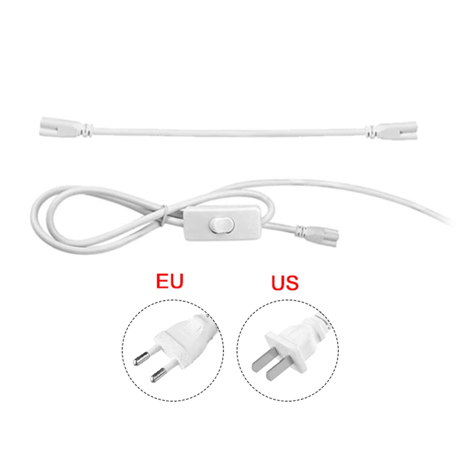 Osvetľovacie príslušenstvo 2 otvor 3 otvor Spínač kábla T5 LED trubica/UV žiarovka napájací drôt EU zástrčka/US Plug Pripojovacia kábel