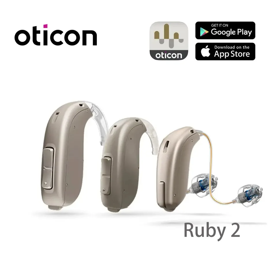 Oticon Ruby 2 BTE/BTE PP/MINIRITE 48 KANANY Programovateľné digitálne načúvacie prístroje Mobilný telefón Diaľkové prispôsobenie pomoci sluchu