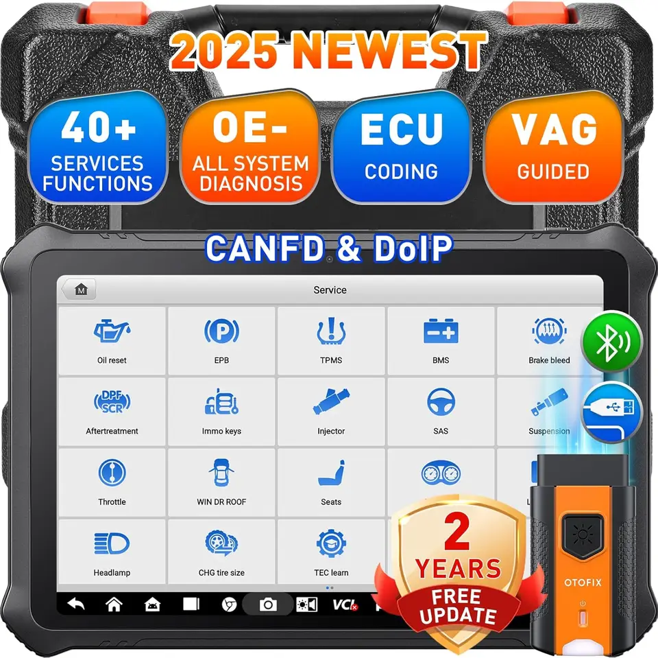 Otofix D1 PROS Diagnostický skener ECU kódovanie obojsmerné ovládanie Bluetooth Diagnostické nástroje 2 -ročné bezplatné prepravu OBD2 Skener