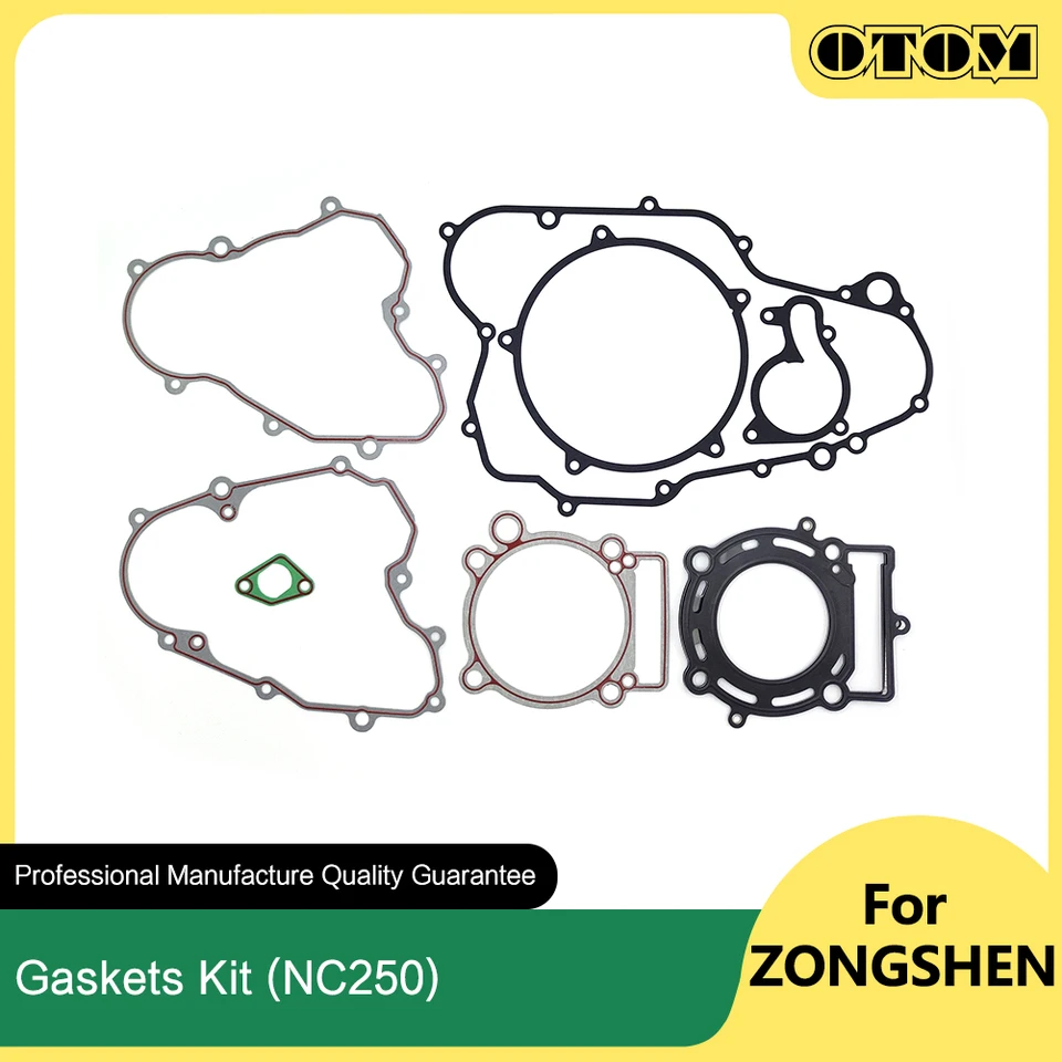 OTOM NC250 Motocykel Kompletný tesnenia súprava MOTOR MOTOR Plné tesnenie podložky pre Zongshen Avantis enduro Motoland GR7 Pit Dirt Bices