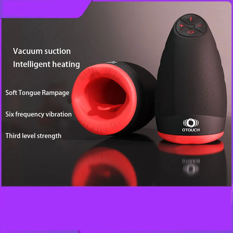 OTouch Love Tuo Qu Chi Kiss 2 Pánske lietadlá pohár Warm Tangug Vibration Masturbdation Trainer Electric Dospelý dospelý