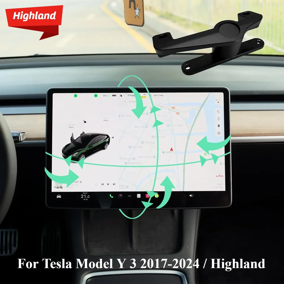 Otočenie sklonu sklonu obrazovky pre Tesla Central Control Screen Display Rotácia pre model Y 2020-2024 Model 3 2017-2023 2024