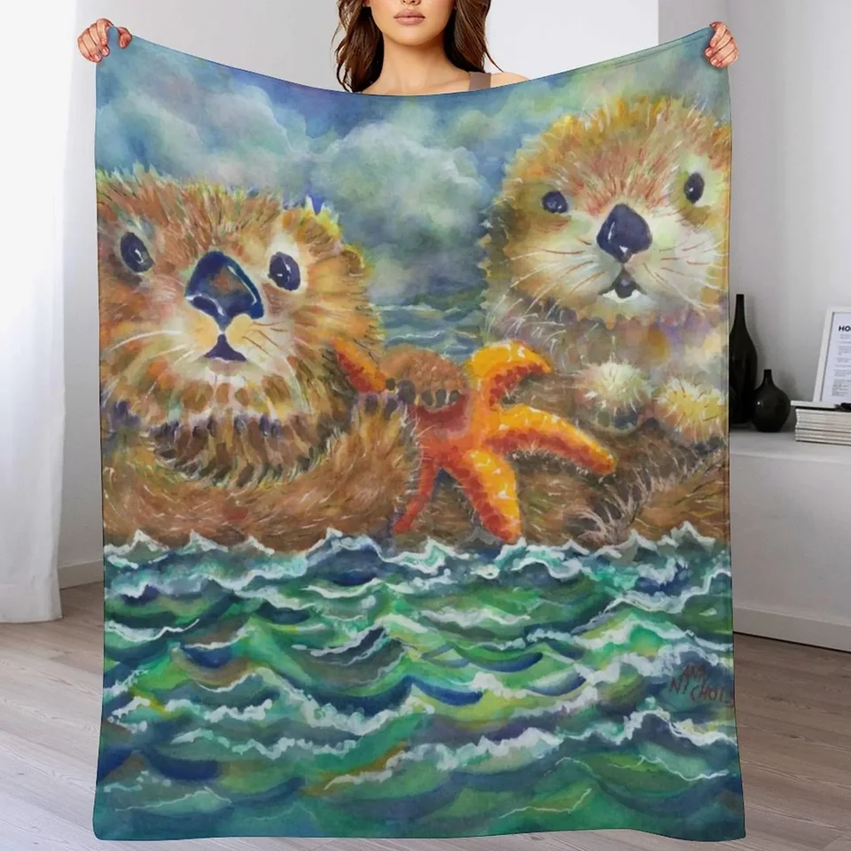 Otters vyhoďte prikrývku pre detské pokrývky Hafily teplé prikrývky