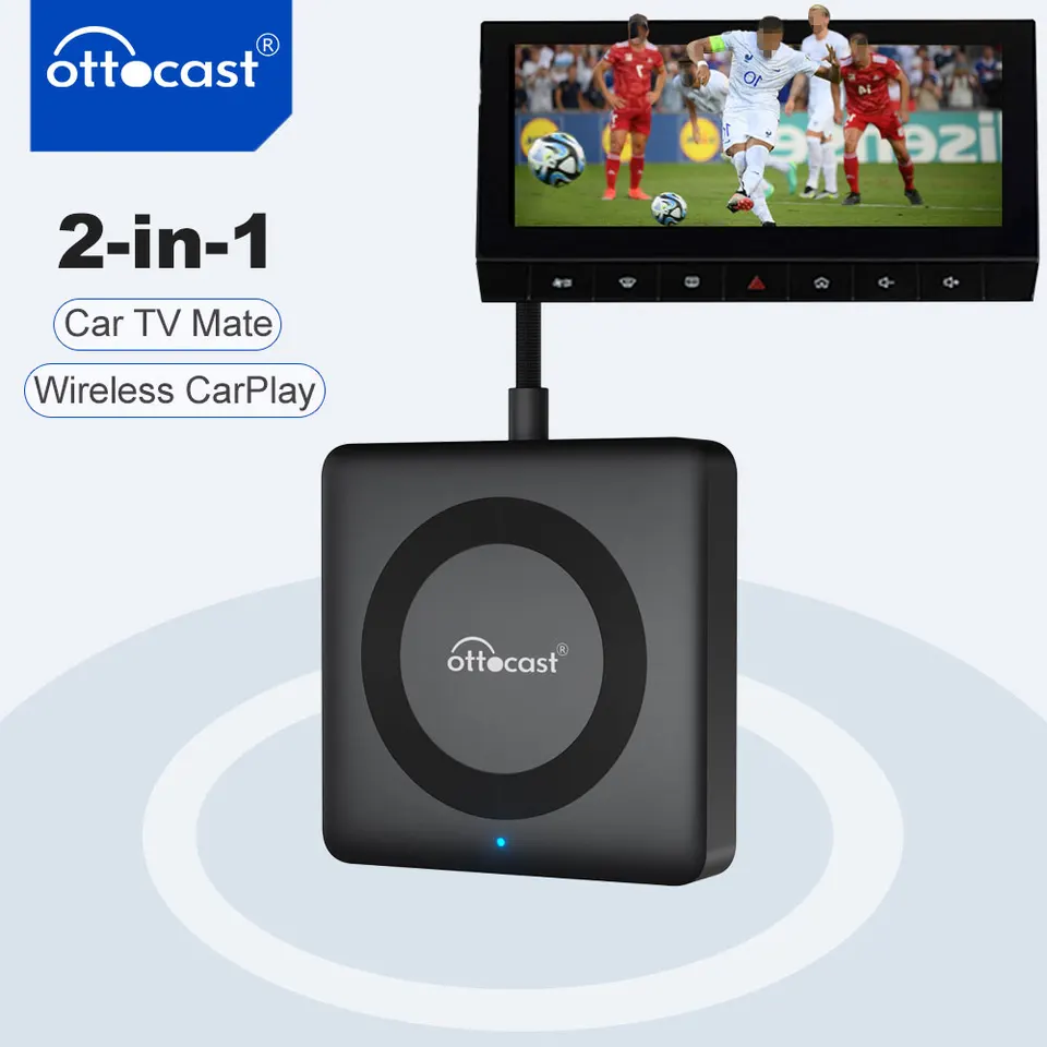 Ottocast Wireless CarPlay Adapter TV Mate Converter pre Fire Google TV Stick for OEM káblovaný CarPlay Car Pozerať video doplnky