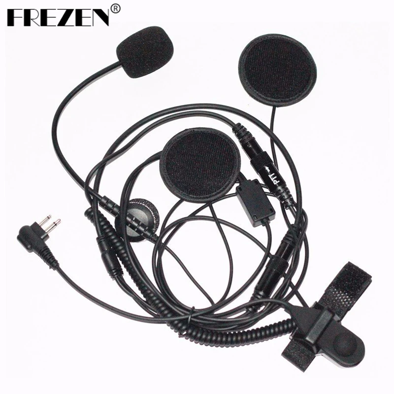 Otvorené/napoly tvár Motocyklové bicykle prilby slúchadlá mikrofón mikrofónu pre Motorola Two Way Radio Walkie Talkie 2pin CP100, GP88S