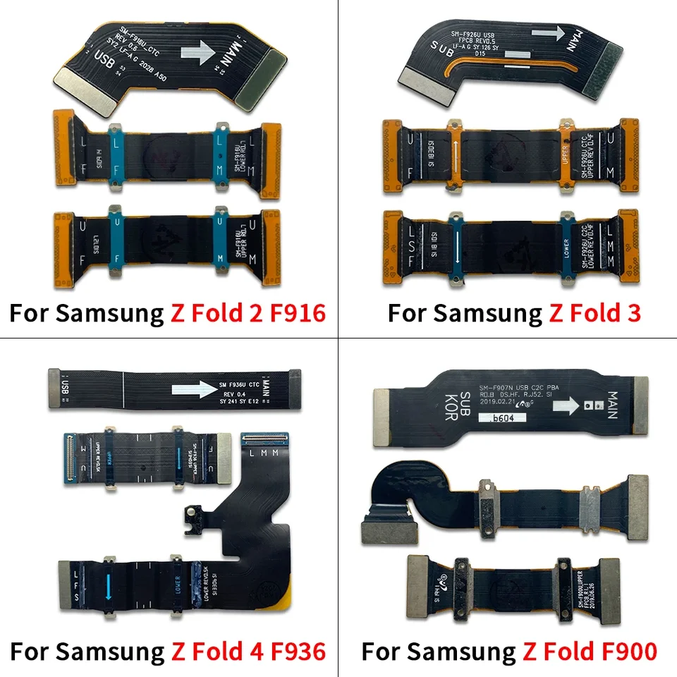 Otáčanie vretenového hriadeľa hriadeľa osi závesu závesný kábel pre Samsung Z Fold 2 3 4 5 F916 F936 F946 F900 LCD LCD Flex pripojenia