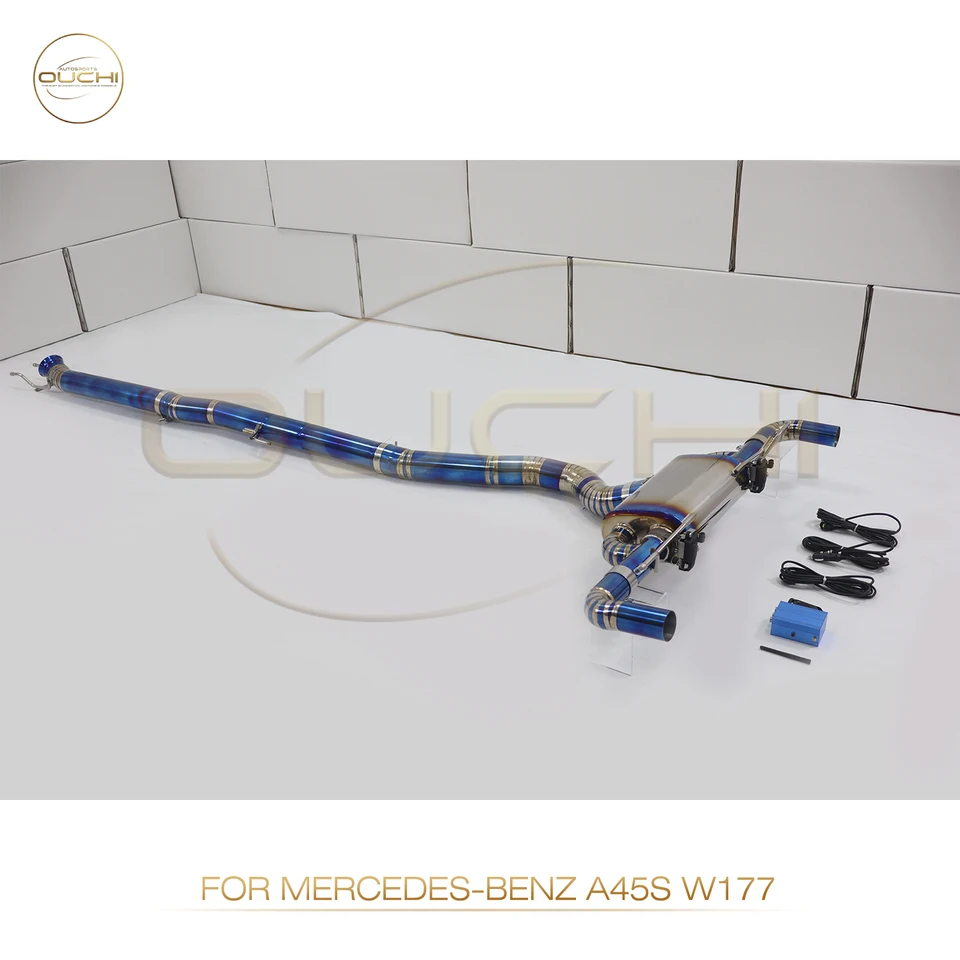 OUCHI Titánový výfukový systém Výkonnosť Catback pre Mercedes Benz AMG A45S W177 2.0T 2019+ TUFFLER S VENTILOM