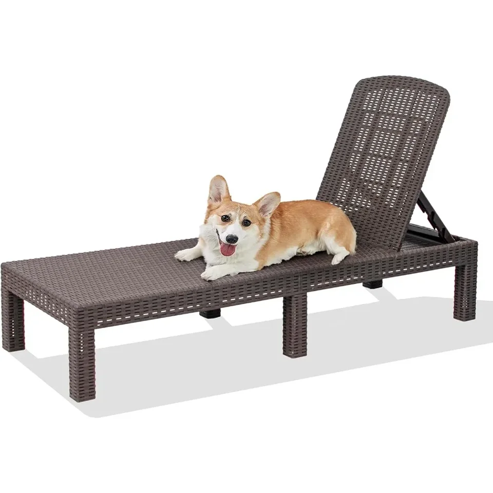 Outdoor Chaise Lounge, Vodotesný kreslo kresla na živicové bazény, Mocha