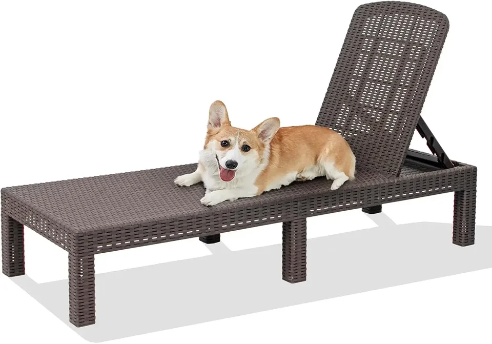 Outdoor Chaise Lounge, Vodotesný kreslo kresla na živicové bazény, Mocha