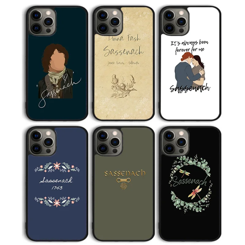 Outlander Sassenach Design Telefón Chrbát pre iPhone 16 15 SE2020 14 13 11 12 Pro Max Mini XS XR X Pluss Shell Coque