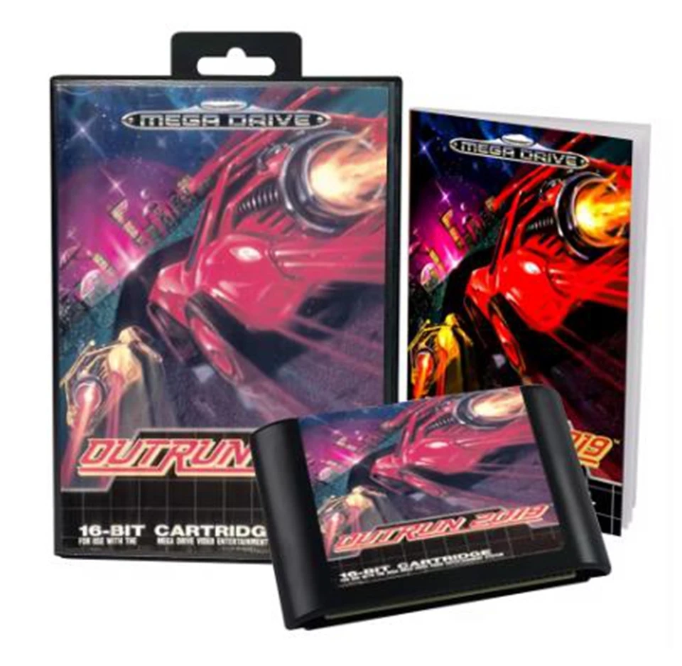 Outrun 2019 s krabicou a príručkou pre 16 bitov SEGA MD Game Cabtridge Megadrive Genesis System