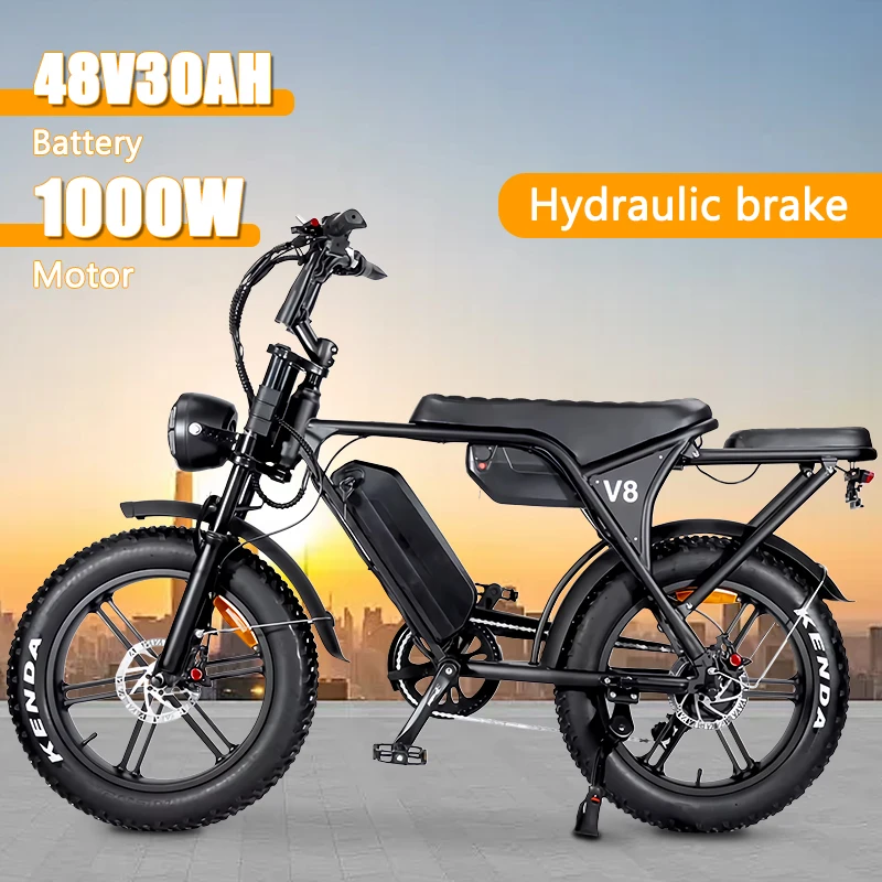 OUXI V8 3,0 Dvojlých batérií Elektrické bicykel 250 W 1000W 48V 30AH lítiová alarmová cesta alarmová cesta 20inch City dochádzajúci dospelý fatbike dospelých