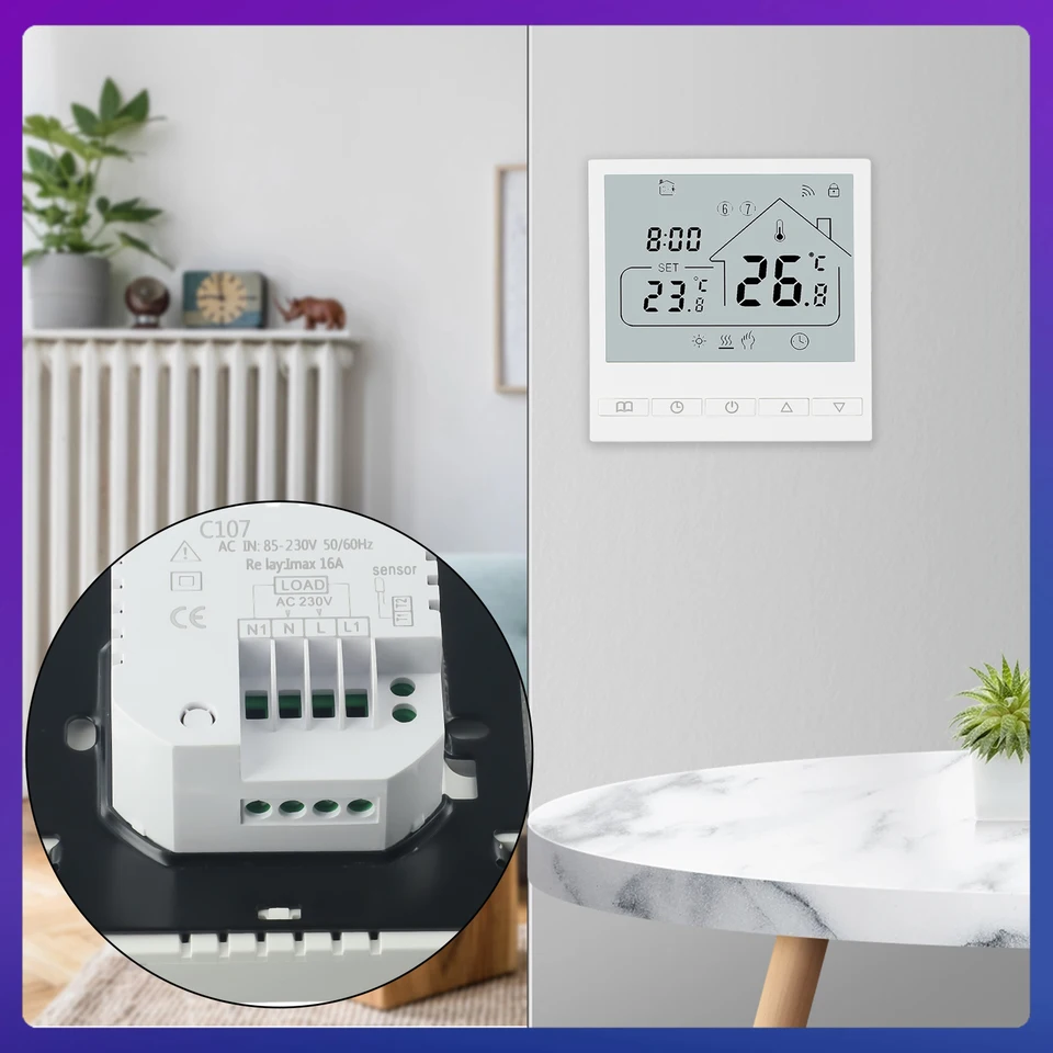 Ovládanie termostatu podlahového termostatu pre inteligentný domáci život vysoko kvalitný diaľkový termostat wifi/no-wifi termostat