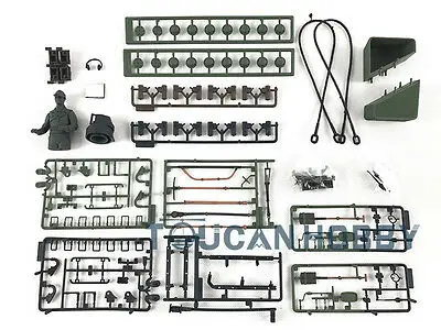 Ovládané hračky Heng dlhé náhradné 1/16 v mierke nemecký leopard2a6 RC Tank Toucan Model 3889 Parciy Bag TH00423-SMT8