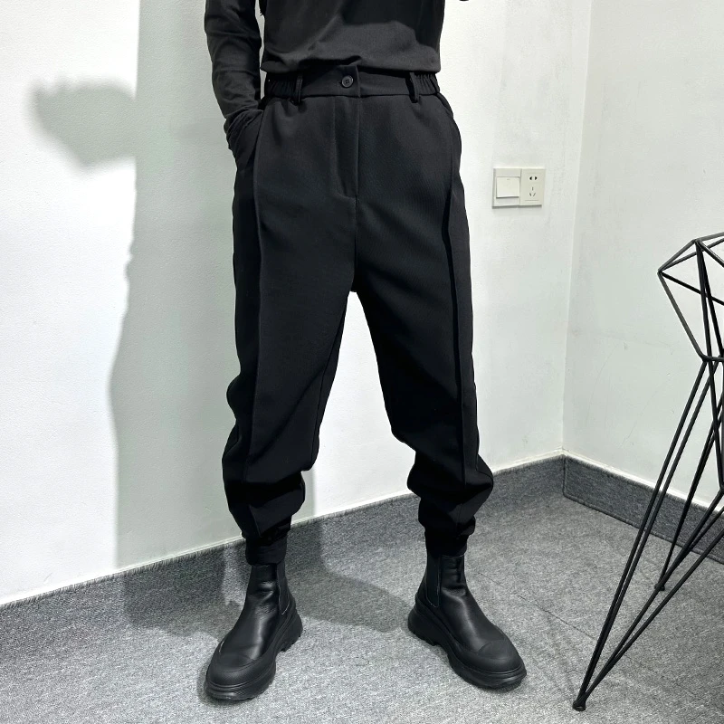 Owen Sak Men Castle Pants High Street Noste ceruzku Dĺžky nohavice Pánske tepláky Spring Harem Čierne nohavice