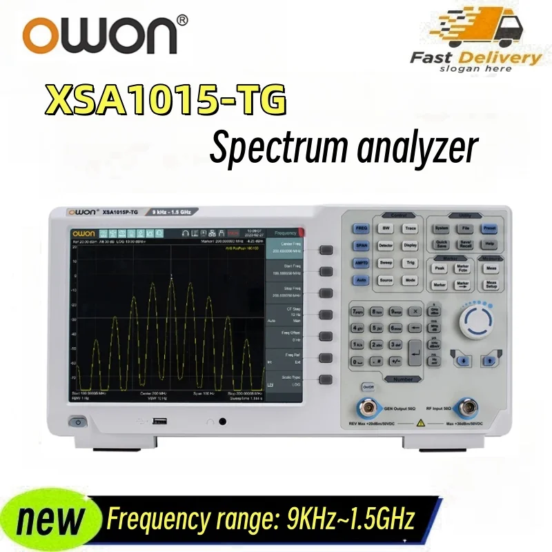 OWON XSA1015P-TG 9KHz až 1,5 GHz Analyzátor SPECTRUM REGICTION 1Hz 10,4 palca viacdoty