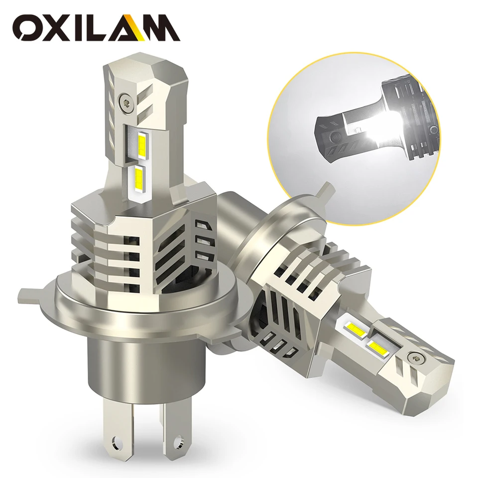 OXILAM 2PCS 60W H4 LED žiarovky Žiadny ventilátor 9003 LED HI/LO HI/LO HIGH A LOW LEAM SLEDNET BURB pre BMW E46 F10 F30 E60 E39 F20 E92 G30