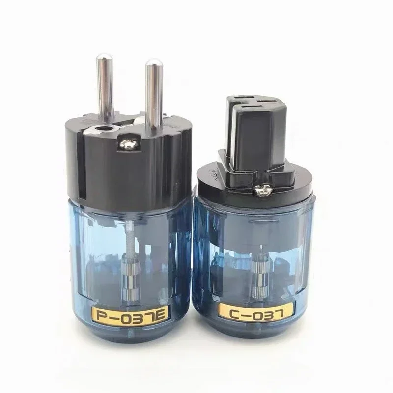 Oyaide Hifi C-037 P-037E Schuko Europe Eu Power Plug Rhodium Pledete IEC Audio Connector WeNeMan-Male Matihur Audio Audio