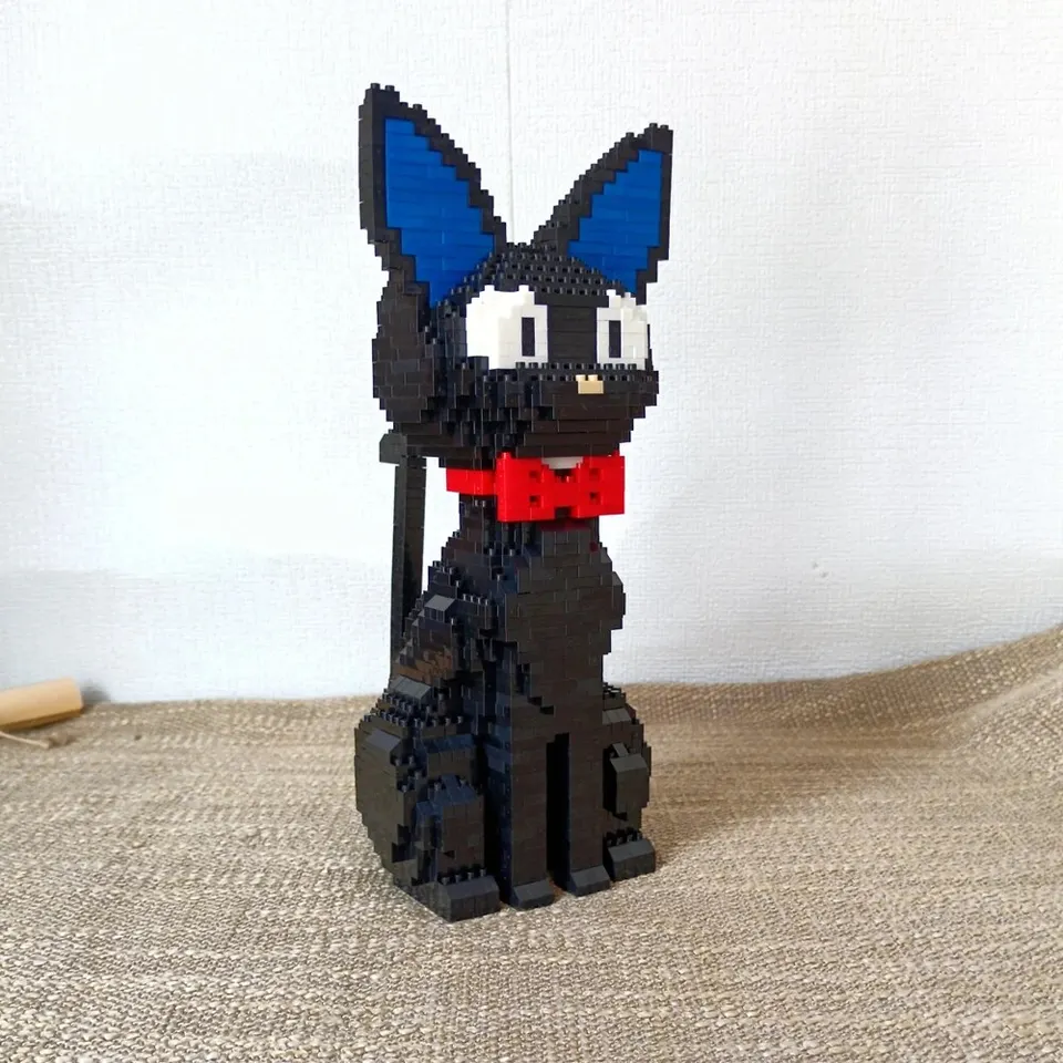 Očarujúca súprava Shiba Inu alebo Black Cat Building Block (v taške) Príjemné modely domácich miláčikov pre kreatívny jedinečný darčekový nápad dekoratívny kúsok